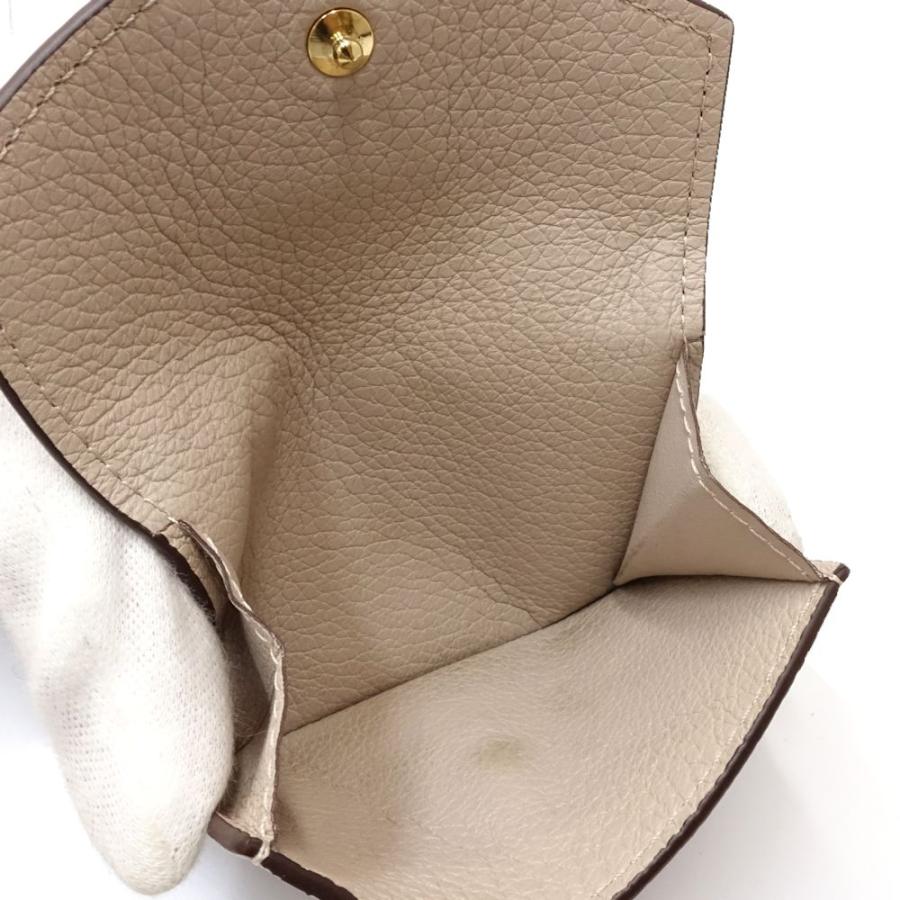 LOUIS VUITTON ルイヴィトン ポルトフォイユ ロックミニ M69340 グレージュ カーフレザー 三つ折り財布 レディース 【中古】 12603K359 LOUIS VUITTON（ルイ・ヴィトン） ポルト フォイユ ロック ミニ 三