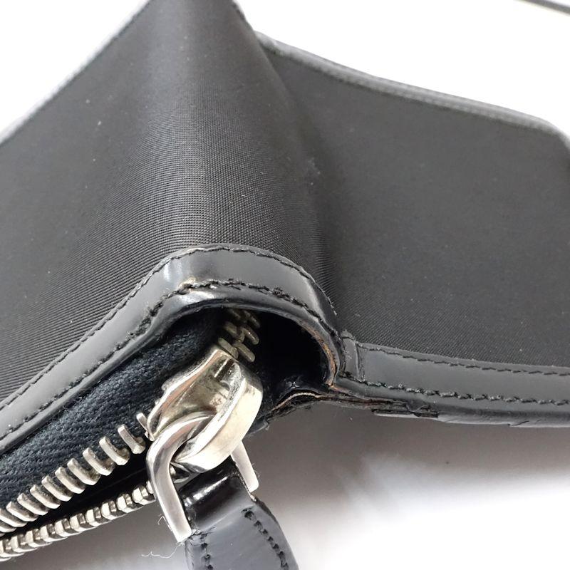 PRADA（プラダ） 【中古】PRADA 二つ折り財布 リボン ナイロンxレザー
