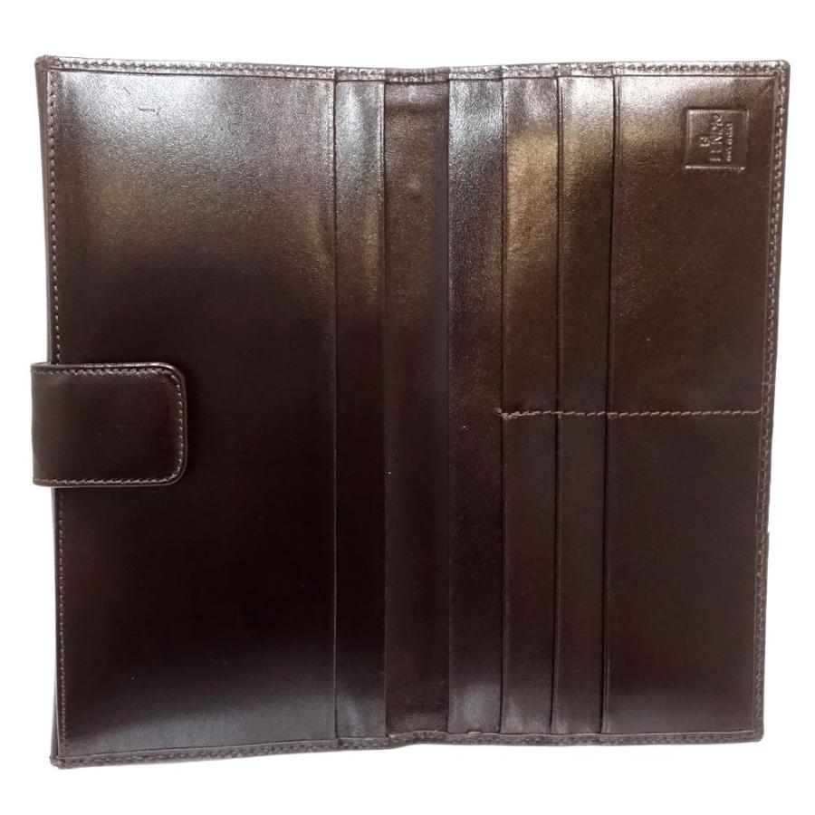 FENDI フェンディ 長財布 ズッカ柄 フラップロングウォレット ブラウン FENDI（フェンディ） 【中古】FENDI 長財布 ズッカ柄 Wフラップ ロング