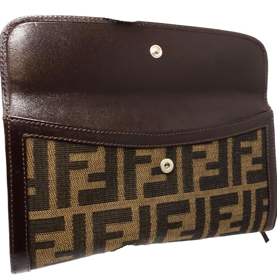 FENDI（フェンディ） 【中古】FENDI 長財布 ズッカ柄 Wフラップ ロング