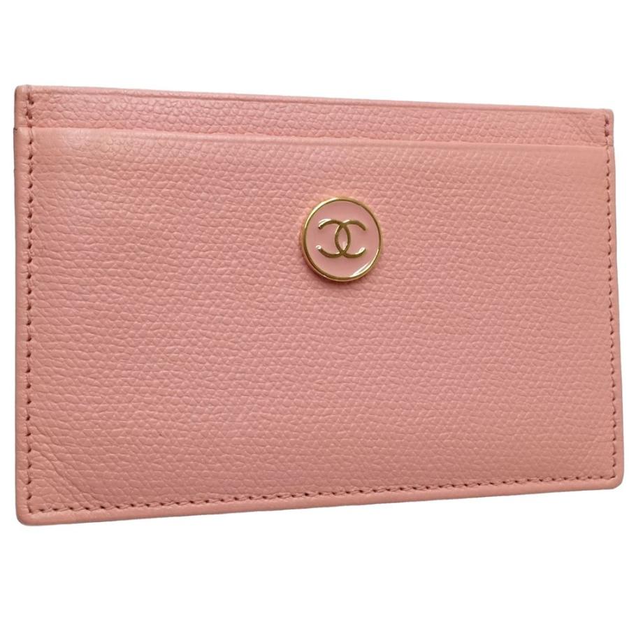 CHANEL（シャネル） カードケース ココボタン 名刺入れ キャビアスキン 