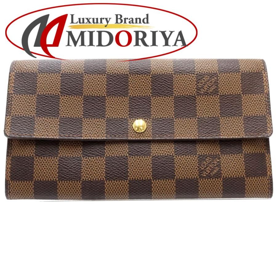 中古】LOUIS VUITTON ルイヴィトン ダミエ 長財布 N61734
