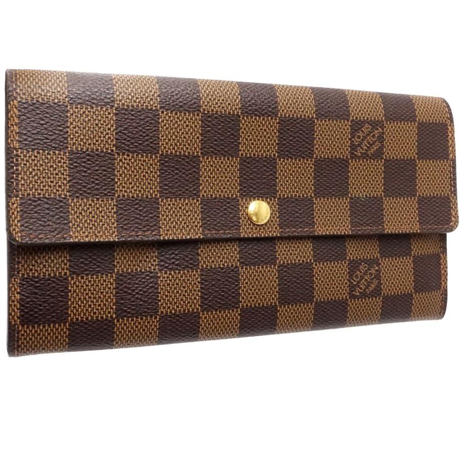 ルイヴィトン ダミエ ポルトフォイユ サラ 長財布 ブラウン N61734 中古】LOUIS VUITTON ルイヴィトン ダミエ 長財布 N61734