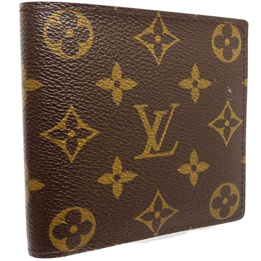 中古】LOUIS VUITTON ルイヴィトン モノグラム 二つ折り財布 M61675