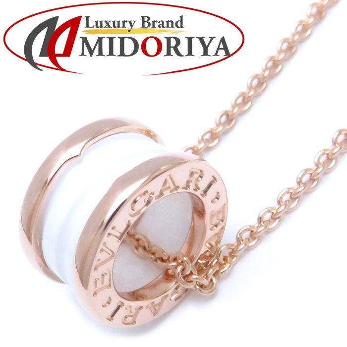 ブルガリ ビーゼロワン ペンダント 白セラミック K18 PG ネックレス BVLGARI（ブルガリ） ビーゼロワン ネックレス ホワイトセラミック