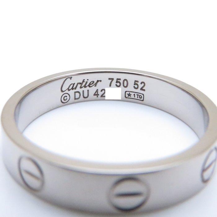 Cartier カルティエ ミニラブ リング K18WG B4085100 #52 12号