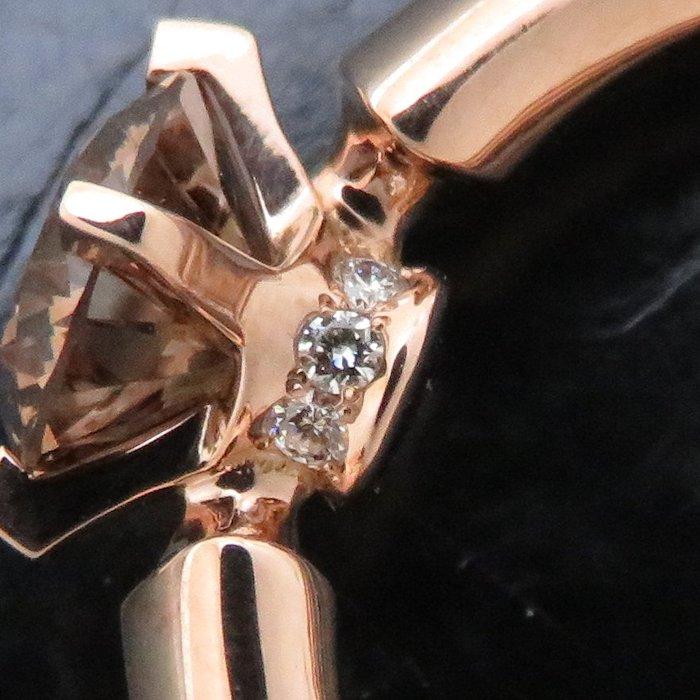 カシケイ ソリティア ブラウン ダイヤモンド 0.34ct リング K18 8号