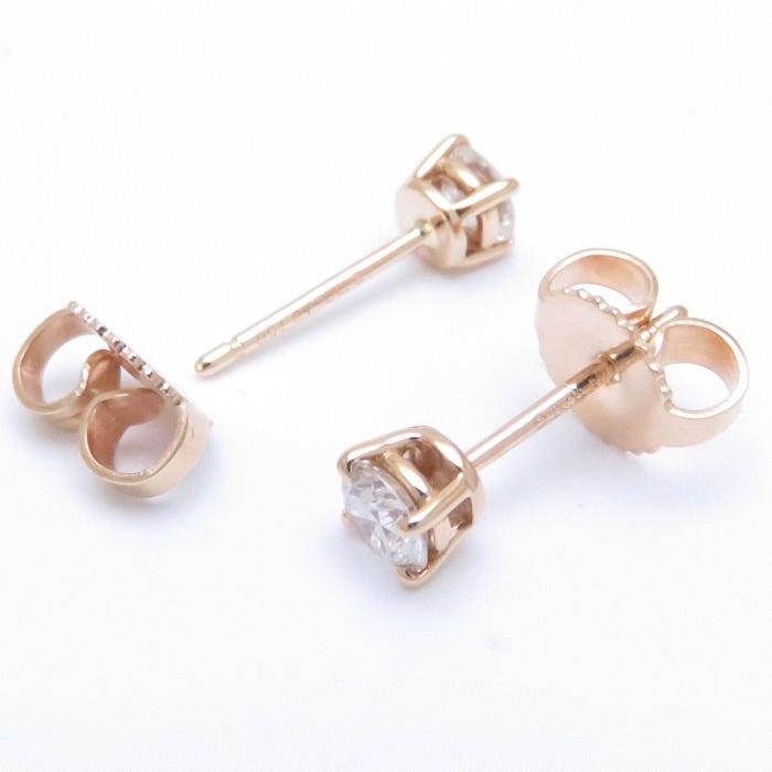 ティファニー TIFFANY&Co. ソリティア ピアス ダイヤモンド K18RG