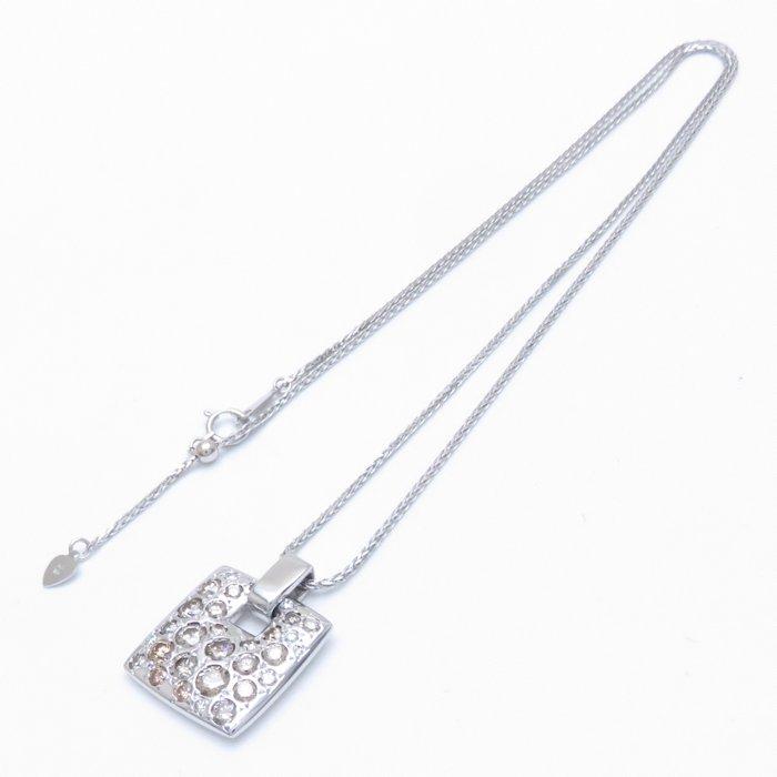 カシケイ Kashikey メランジェ ペンダント ネックレス ブラウン  