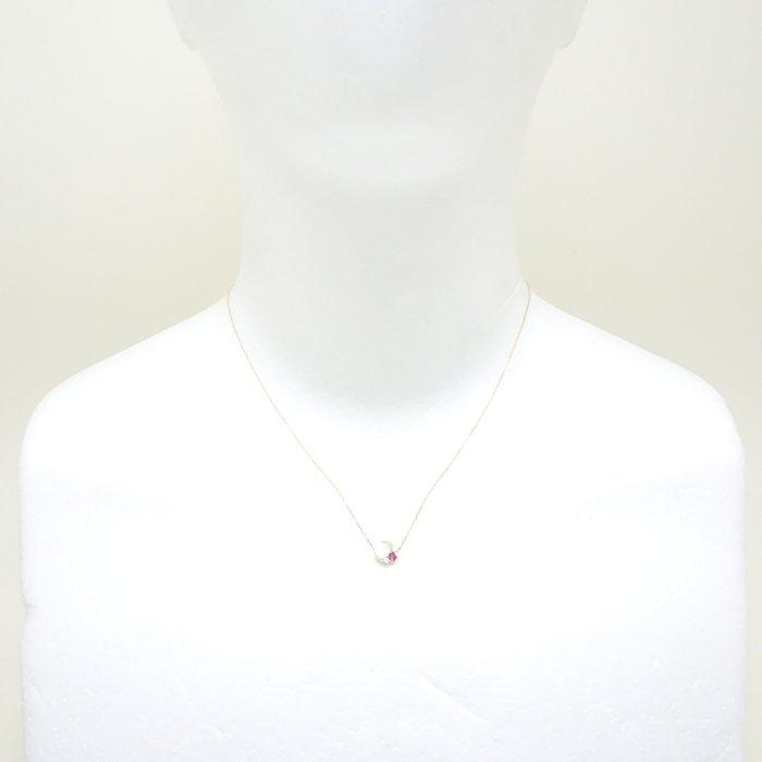 スタージュエリー STAR JEWELRY ムーン ネックレス ルビー 