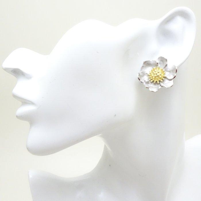 田村俊一 SHUN TAMURA ピアス フラワーモチーフ ダイヤモンド Pt900 