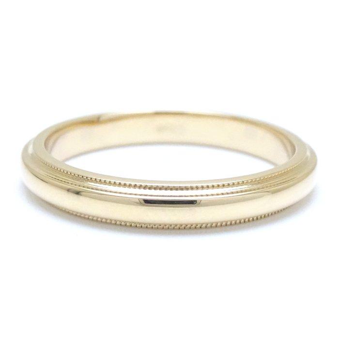 TIFFANY&Co. ティファニーK18YGミルグレインバンドリング14号