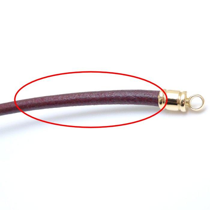 BVLGARI ブルガリ レザー チョーカー ネックレス 38cm 茶 ブラウン 本