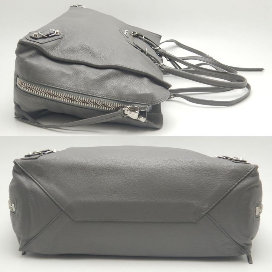 バレンシアガ BALENCIAGA ペーパーB4 432596 トートバッグ レザー グレー / 250205【中古】｜phasemidoriya78｜04