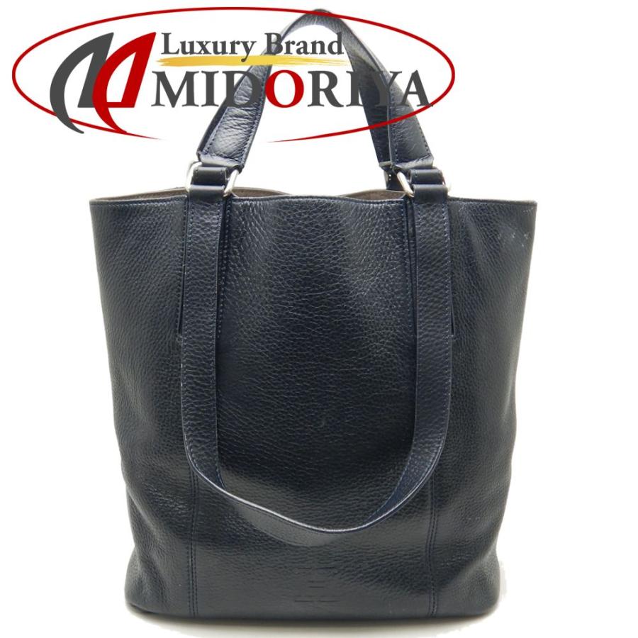 ヒロフ HIROFU 2Wayバッグ トート レザー ネイビー / 250440【中古