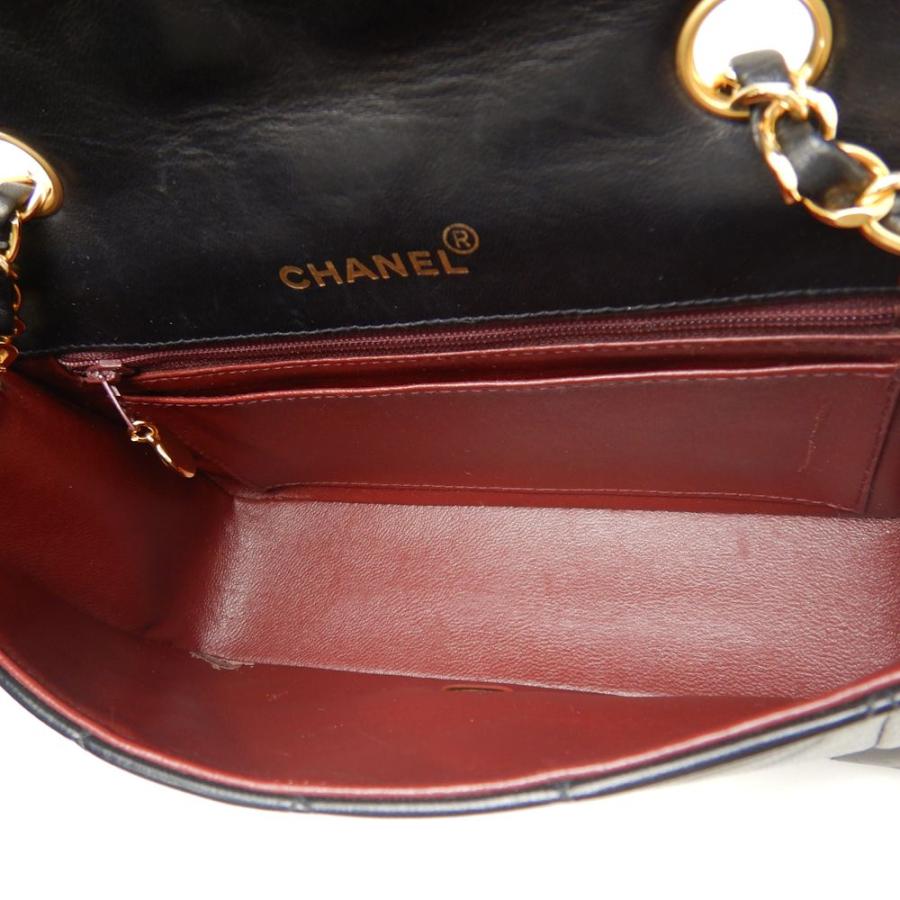 シャネル CHANEL ダイアナ A01164 チェーンショルダーバッグ ラムスキン ブラック / 250467【中古】｜phasemidoriya78｜06