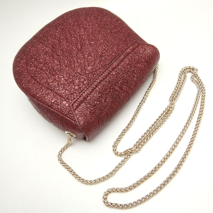Furla フルラ クラブクロスボディ F6898 ショルダーバッグ レザー メタリックボルドー レディース/250538【中古】 FURLA（フルラ） クラブクロスボディ F6898 ショルダーバッグ レザー