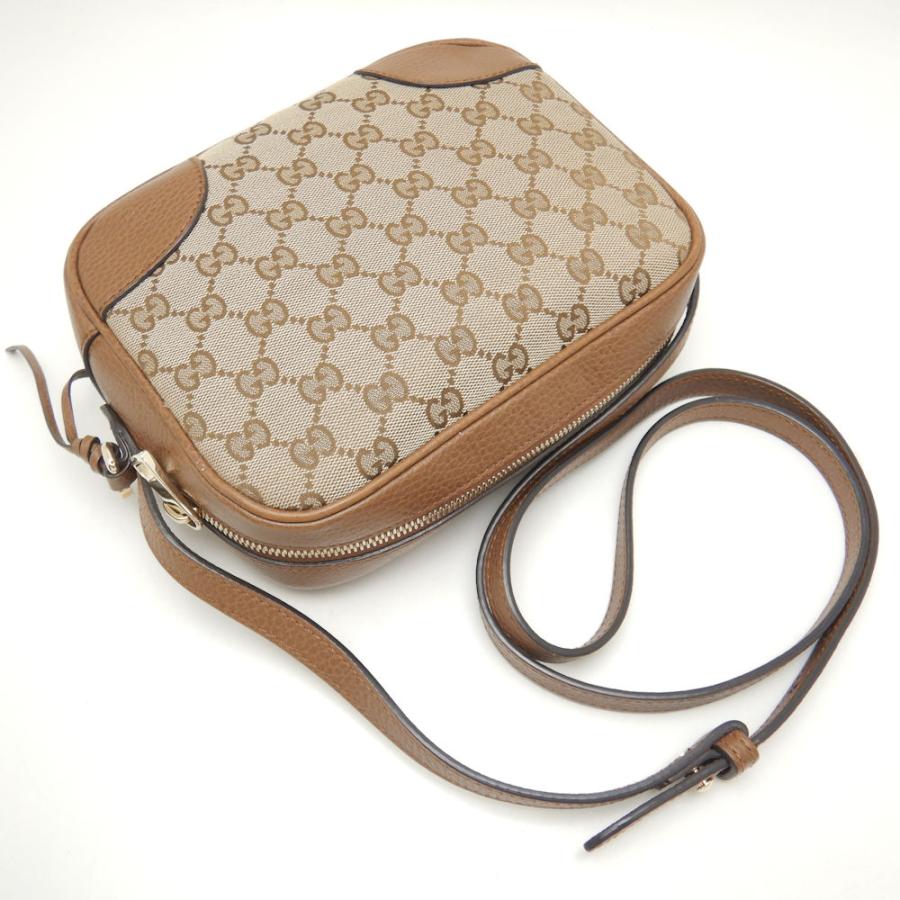 GUCCI グッチ 449413 ショルダーバッグ GGキャンバス xレザー ベージュ ブラウン アウトレット/251186【中古】｜phasemidoriya78｜03