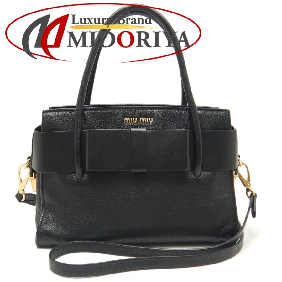 miu MIUMIU ミュウミュウ 5BA055 ハンドバッグ 2WAY マドラス レザー 