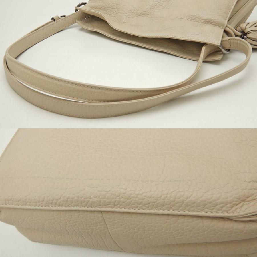 LOEWE ロエベ フラメンコ22 ショルダーバッグ レザー ベージュ/251502【中古】｜phasemidoriya78｜06