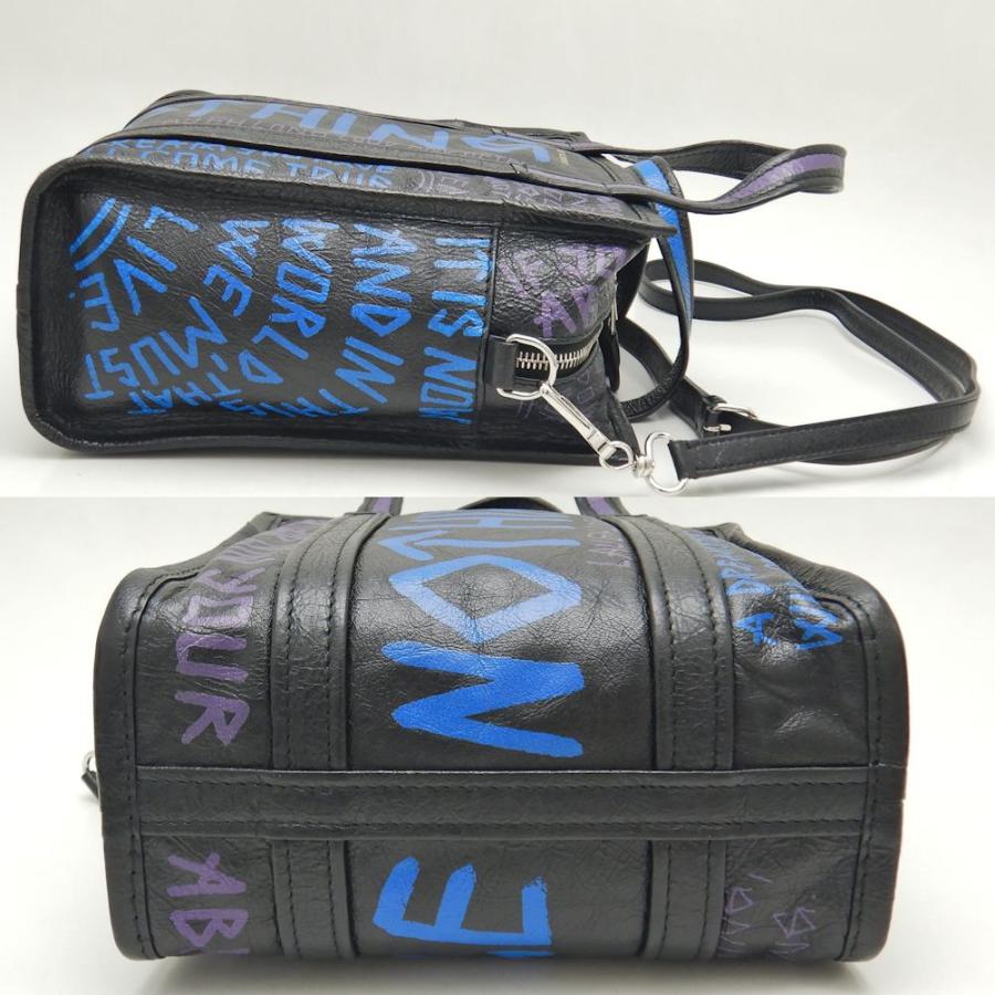 BALENCIAGA バザールショッパー バレンシアガバザールショッパーXS ブラック✖︎ブルー