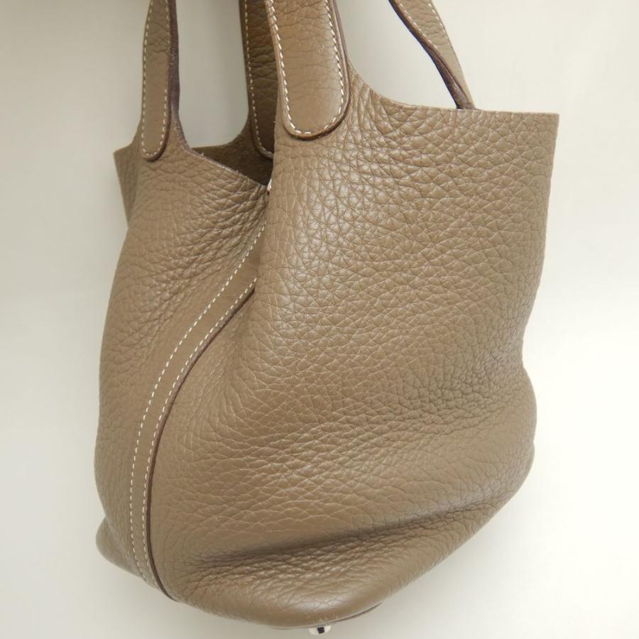HERMES（エルメス） ピコタンロックPM ハンドバッグ トゴ エトゥープ