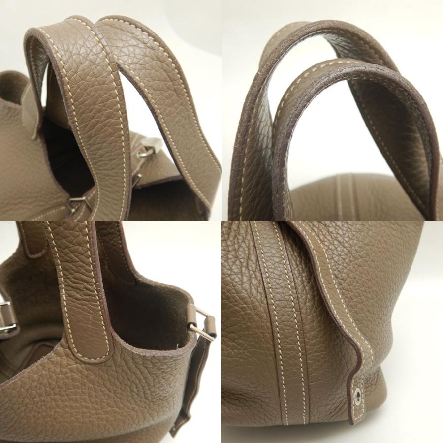 HERMES（エルメス） ピコタンロックPM ハンドバッグ トゴ エトゥープ