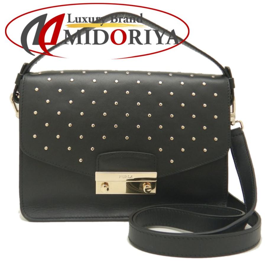 FURLA Furla フルラ メトロポリス ハンドバッグ スタッズ 2WAY レザー  