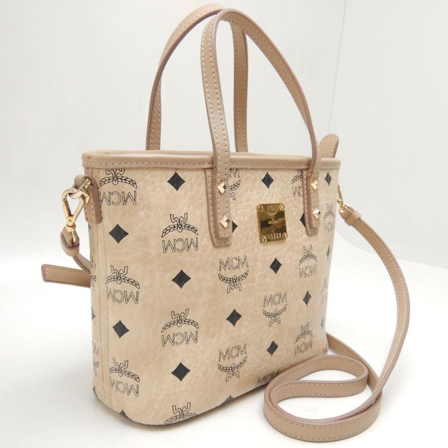 MCM エムシーエム ヴィセトス 2WAY ハンドバッグ PVCコーティング 
