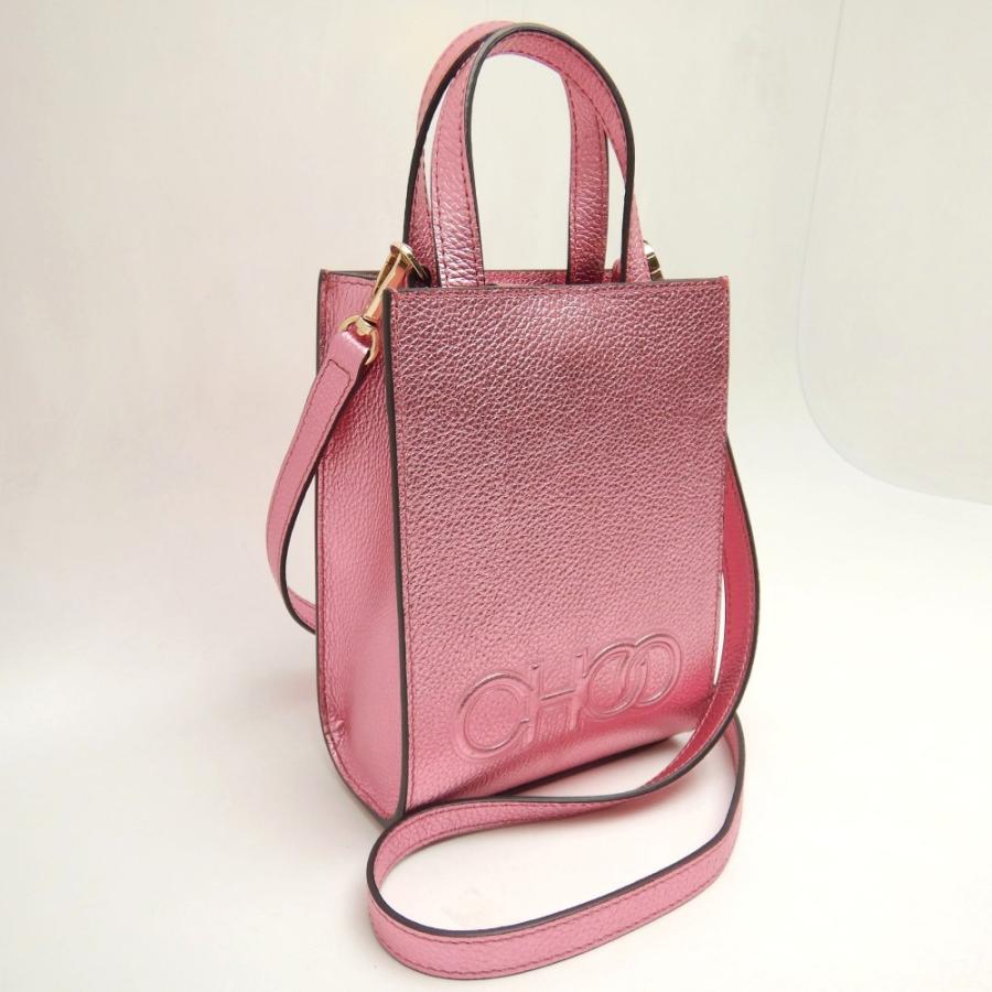 JIMMY CHOO ピンク 星柄 バッグ ジミーチュウスタースタッズ ピンク ユニセックス レザー トート