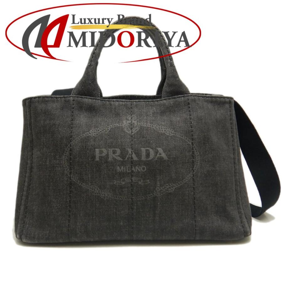 PRADA プラダ カナパ B2642B トートバッグ デニム NERO/252576【中古  