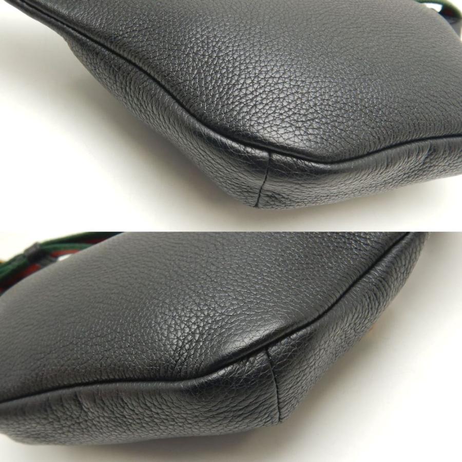 ハ*ム様 GUCCI シェリーライン　ボディバッグ　ブラック GUCCI グッチ シェリーライン ハンドバッグ ブラック キャンバス ミニ