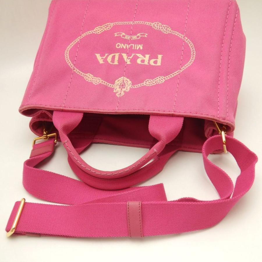 PRADA プラダ カナパ ミニ ハンド トートバック ショルダーバッグ キャンバス 2WAY ピンク ロゴジャガード レディース PRADA（プラダ） ハンドバッグ ショルダーバッグ カナパ キャンバス