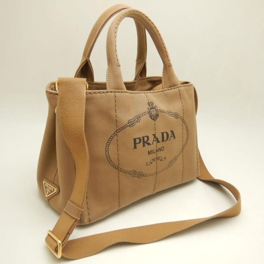 PRADA（プラダ） カナパ 1BG439 トートバッグ キャンバス TABACCO