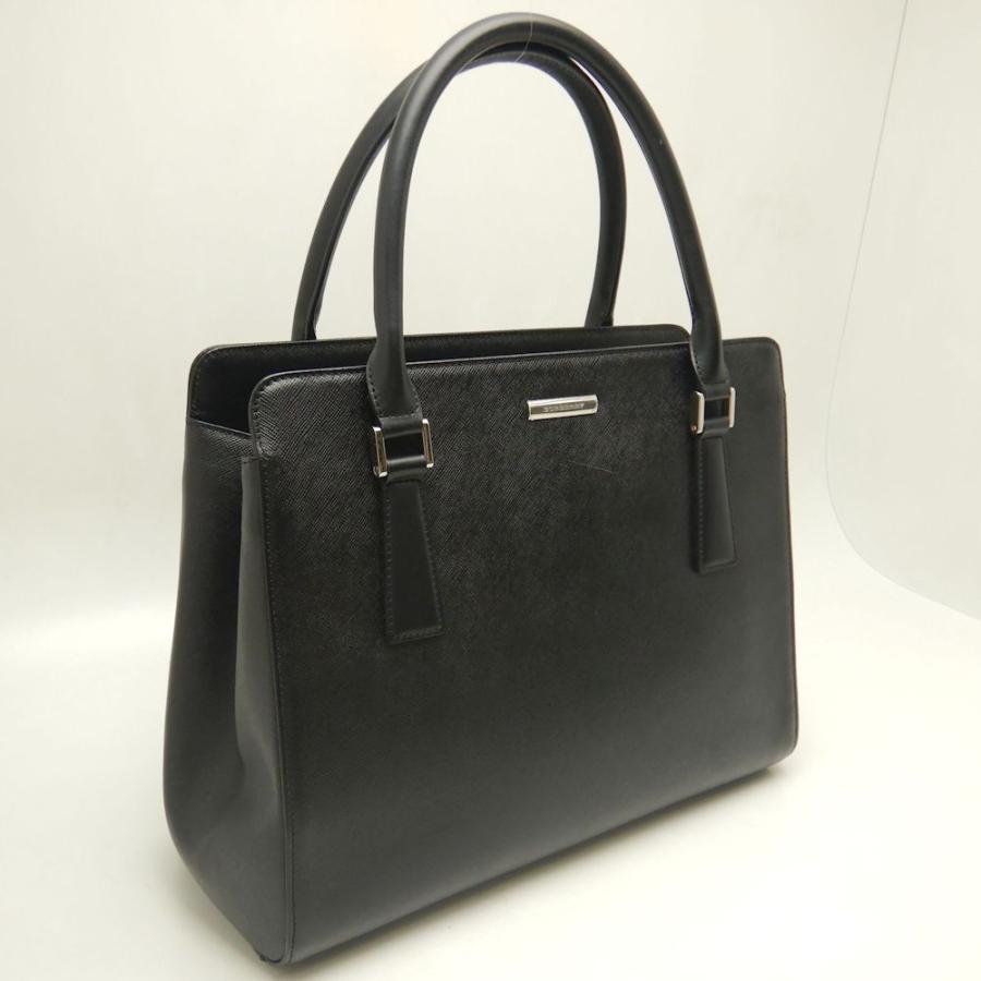 BURBERRY サフィアーノレザー　トートバッグ BURBERRY バーバリー トートバッグ サフィアーノレザー 黒 ブラック