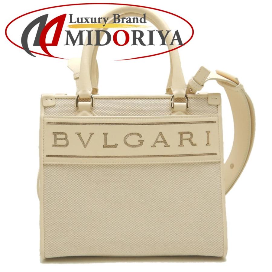 BVLGARI（ブルガリ） ロゴトート スモール トートバッグ キャンバスx