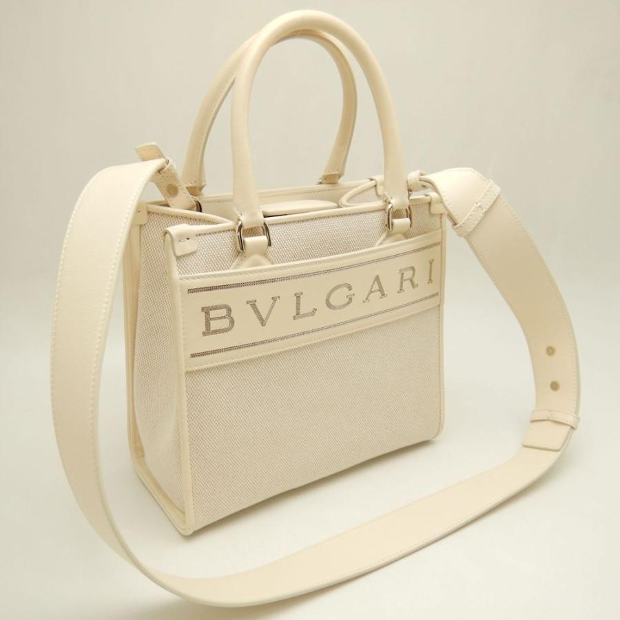 BVLGARI（ブルガリ） ロゴトート スモール トートバッグ キャンバスx