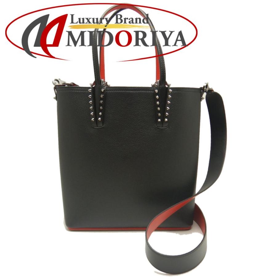 新品同様 クリスチャンルブタン カバタ スモール スパイク レザー