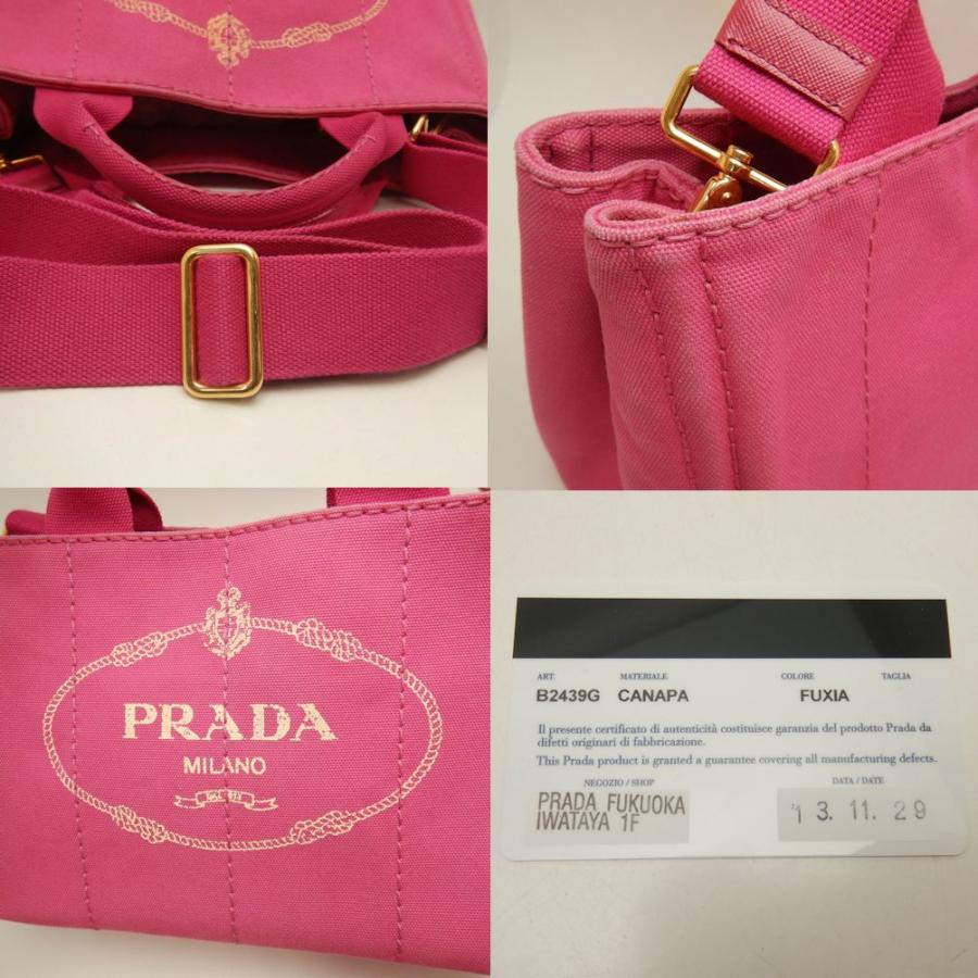 PRADA（プラダ） カナパ B2439G トートバッグ キャンバス FUXIA/252977