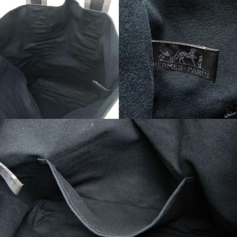 HERMES エルメス フールトゥ カバス トートバッグ キャンバス ブラック