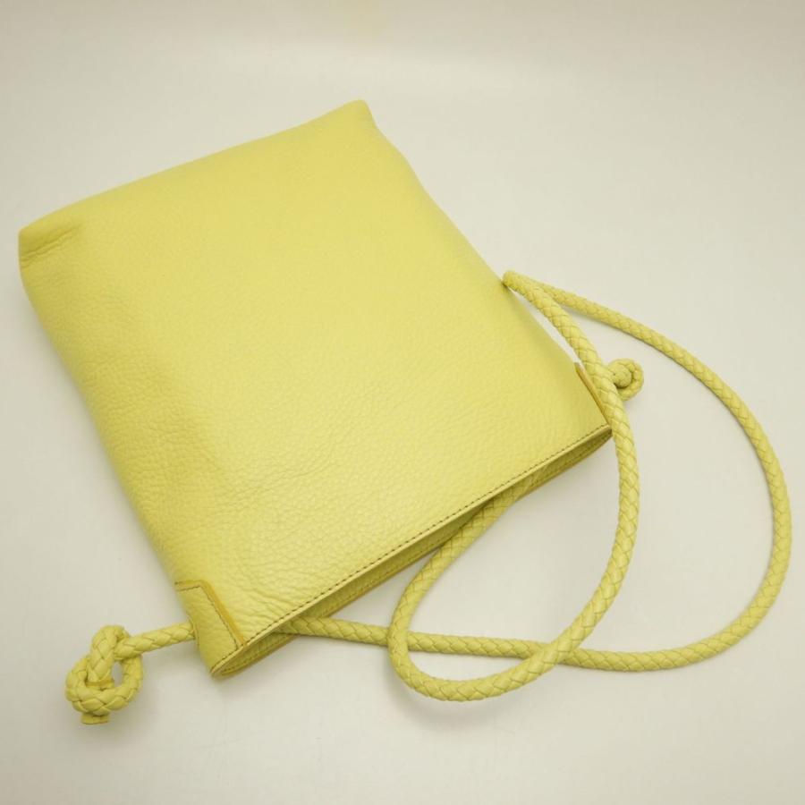 HIROFU ヒロフ ショルダーバッグ レザー ネオンイエロー レディース /253102【未使用】 HIROFU（ヒロフ） ショルダーバッグ レザー ネオンイエロー レディース