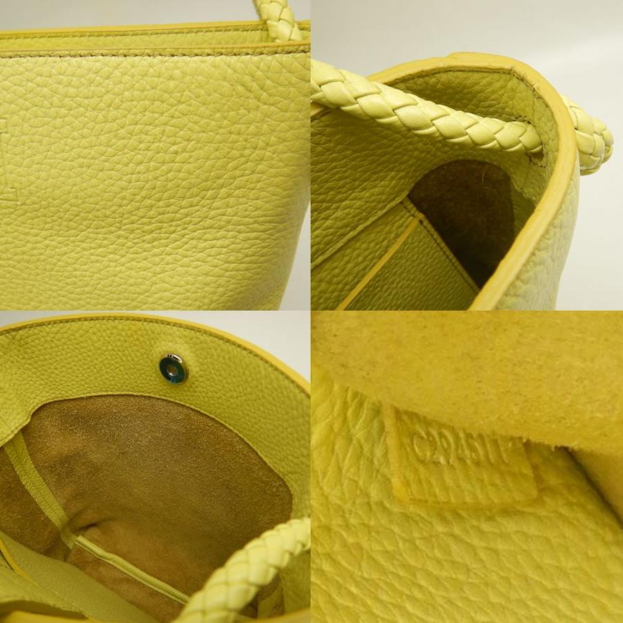 HIROFU ヒロフ ショルダーバッグ レザー ネオンイエロー レディース /253102【未使用】 HIROFU（ヒロフ） ショルダーバッグ レザー ネオンイエロー レディース
