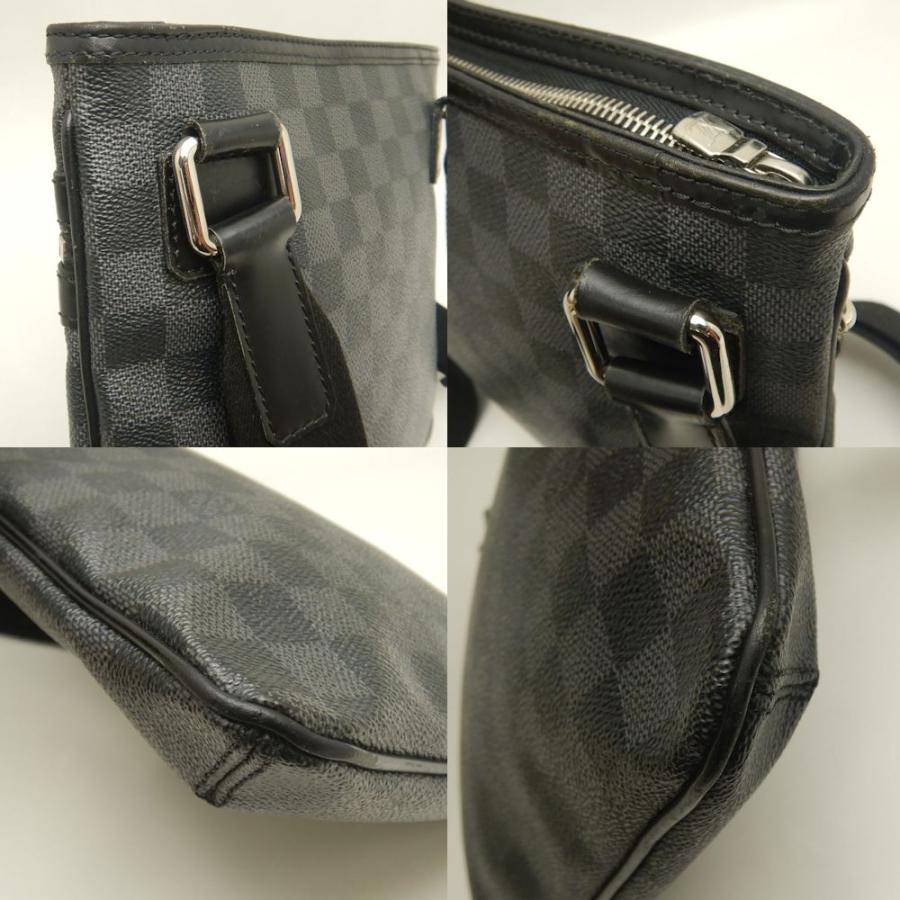 LOUIS VUITTON ルイヴィトン ダミエ グラフィット トマス N58028 ショルダーバッグ ノワール メンズ /253229【中古】_6