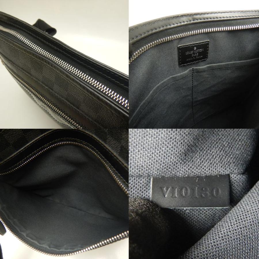 LOUIS VUITTON ルイヴィトン ダミエ グラフィット トマス N58028 ショルダーバッグ ノワール メンズ /253229【中古】_8