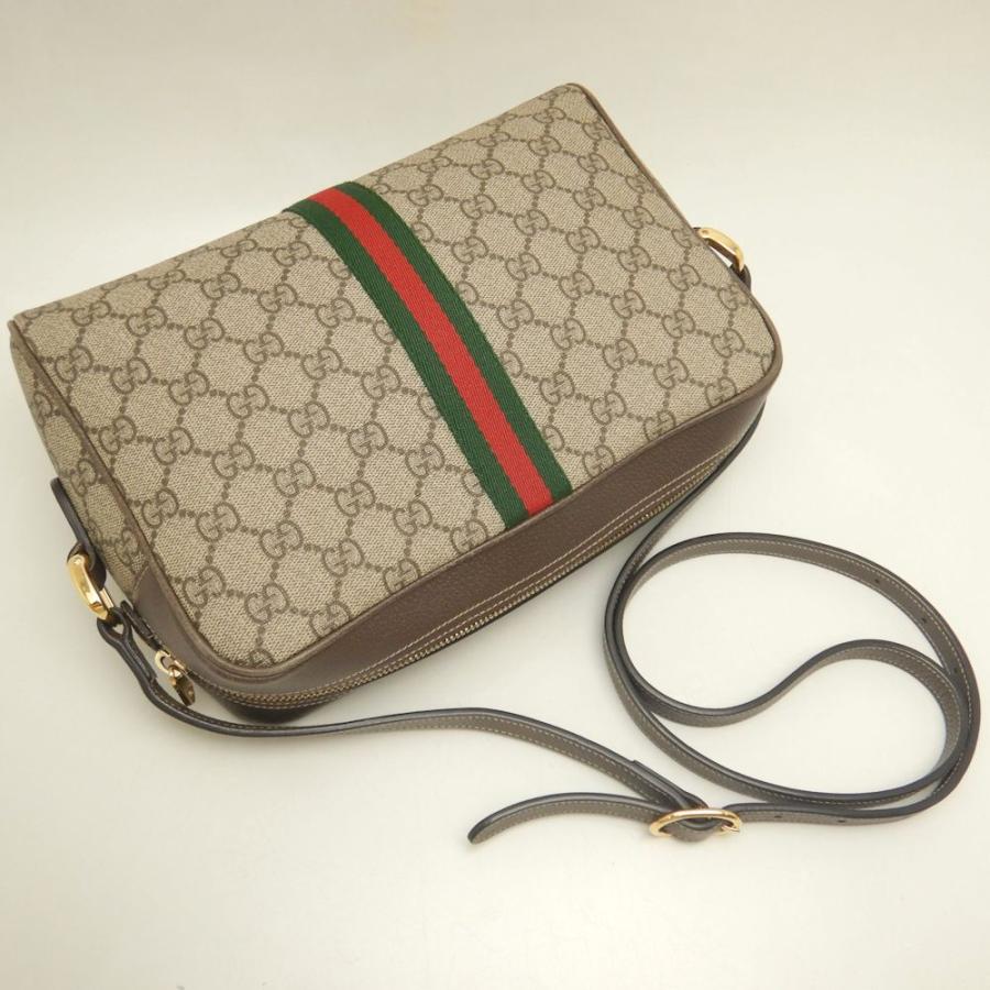 【4/21価格改定】GUCCI 極美品 グッチ オフィディア スモール GGスプリーム ショルダーバッグ 517080 PVC レザー ベージュ ブラウン クロスボディ ポシェット GGプラス シェリー Aランク 中古 鑑定済 グッチバッグ B (目立った傷や汚れなし)】GUCCI 極美品 グッチ オフィディア