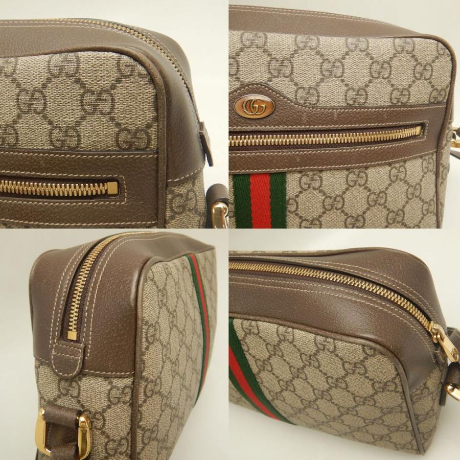 【4/21価格改定】GUCCI 極美品 グッチ オフィディア スモール GGスプリーム ショルダーバッグ 517080 PVC レザー ベージュ ブラウン クロスボディ ポシェット GGプラス シェリー Aランク 中古 鑑定済 グッチバッグ グッチ(GUCCI)グッチ オフィディア GGスプリーム スモール ショルダー