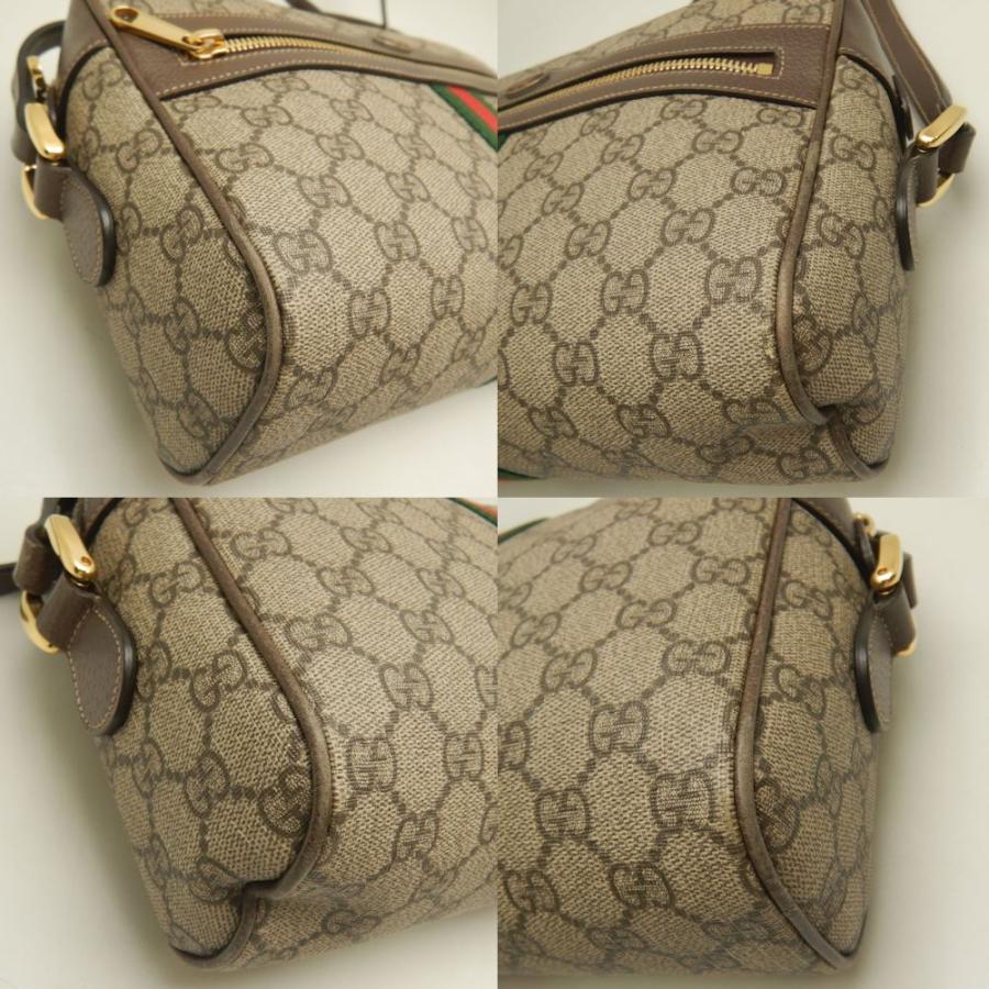 【4/21価格改定】GUCCI 極美品 グッチ オフィディア スモール GGスプリーム ショルダーバッグ 517080 PVC レザー ベージュ ブラウン クロスボディ ポシェット GGプラス シェリー Aランク 中古 鑑定済 グッチバッグ B (目立った傷や汚れなし)】GUCCI 極美品 グッチ オフィディア