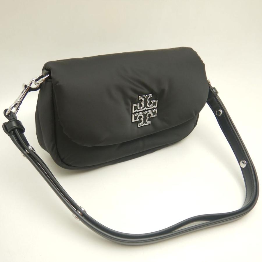 【美品】Tory Burch ボディバッグ ナイロン シルバーロゴ ブラック TORY BURCH（トリーバーチ） バッグ ボディバッグ ベルトバッグ