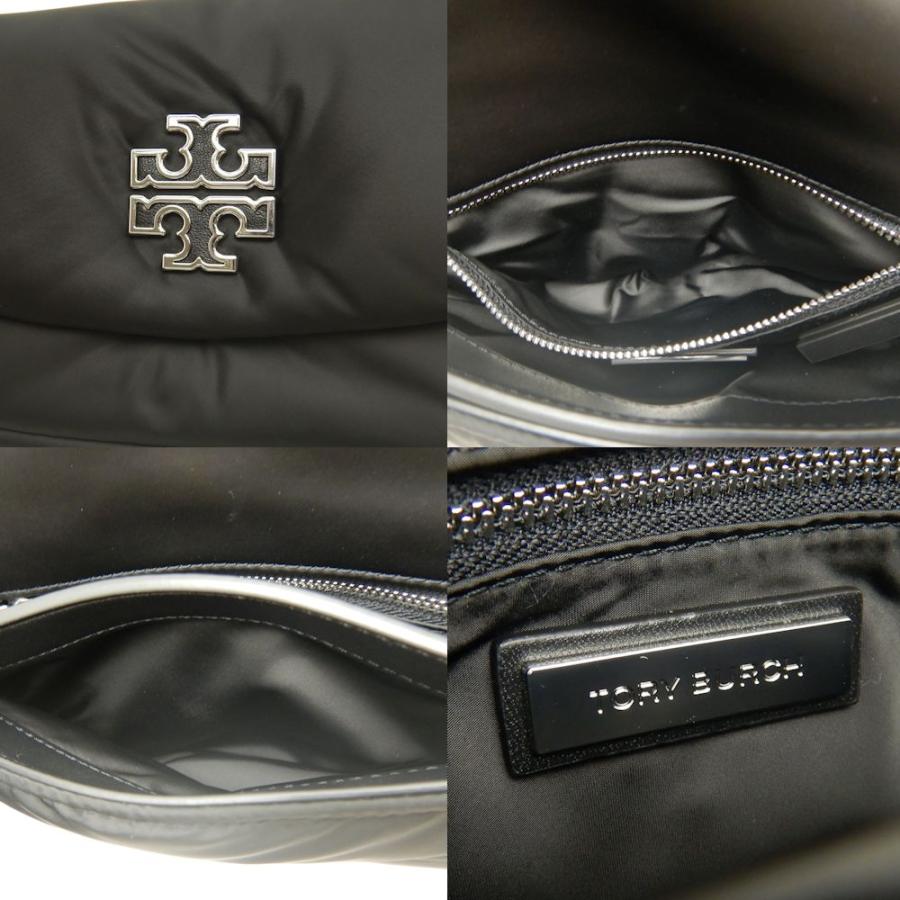 【美品】Tory Burch ボディバッグ ナイロン シルバーロゴ ブラック TORY BURCH（トリーバーチ） バッグ ボディバッグ ベルトバッグ