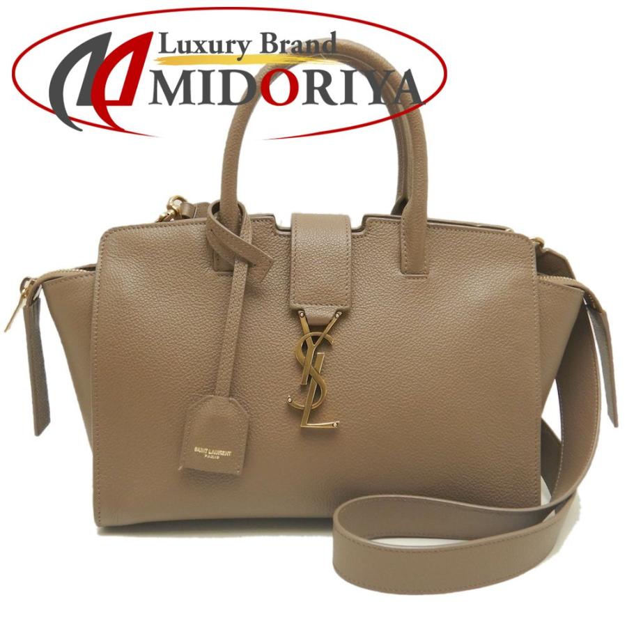 【SAINT LAURENT/サンローラン】 635346 ダウンタウンベイビー 2way ハンドバッグ レザー グレージュ レディース【中古】【真子質店】【BL】【IMaDx】 SAINT LAURENT/サンローラン】 635346 ダウンタウンベイビー 2way